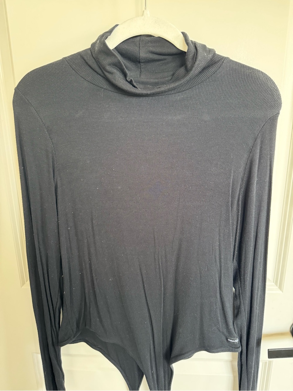 Calvin Klein Jeans Black Ribbed Turtleneck Bodysuit